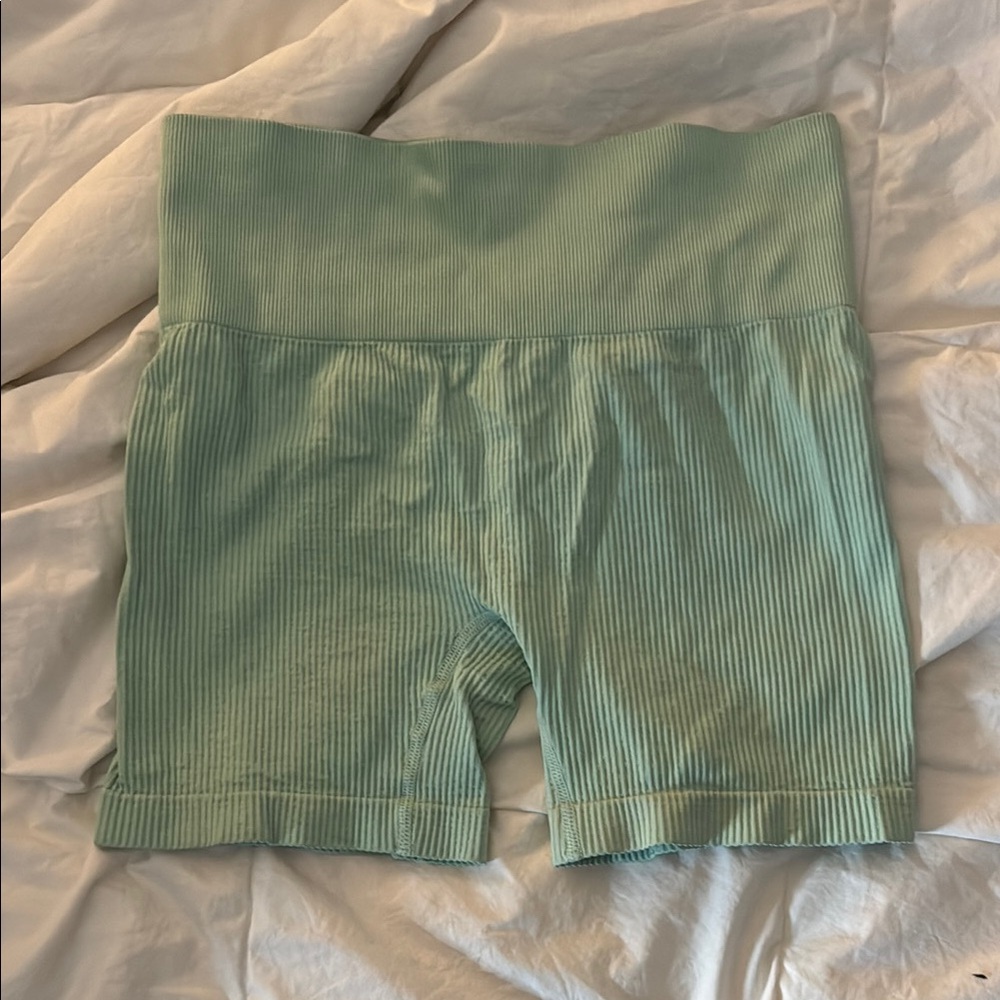 Target Green Bike Shorts High-Waisted Stretch
